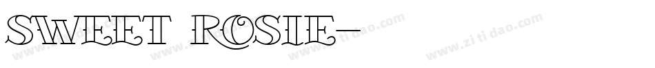 Sweet Rosie字体转换